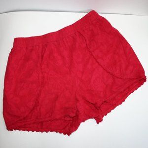 Red CUTIE Boutique Jacquard Shorts Miami Women M Breezy Lightweight